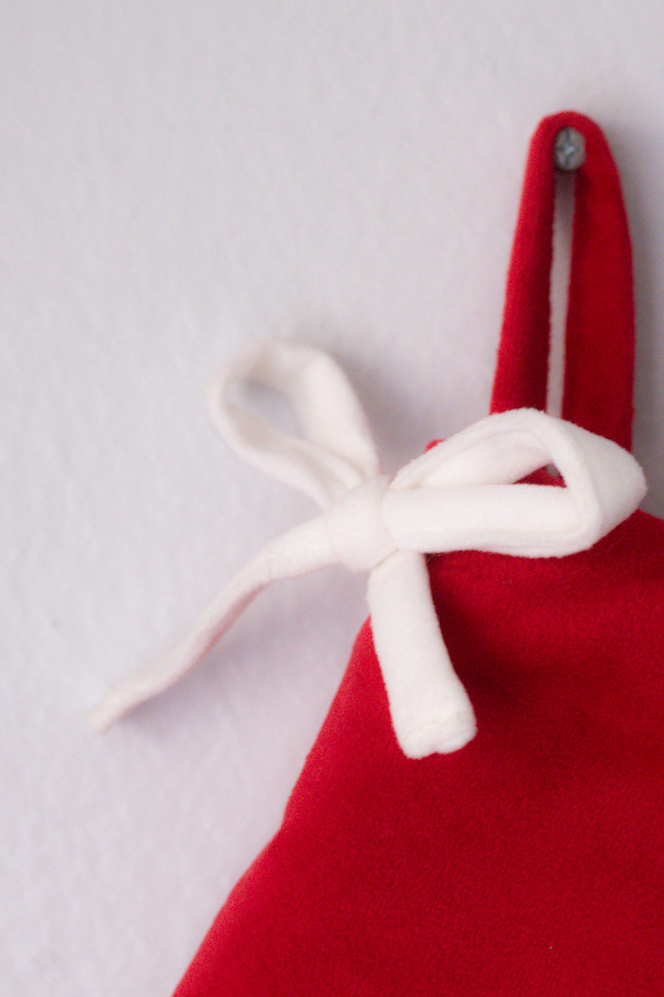 Luxury Christmas Velvet Stockings Socks – Red & White