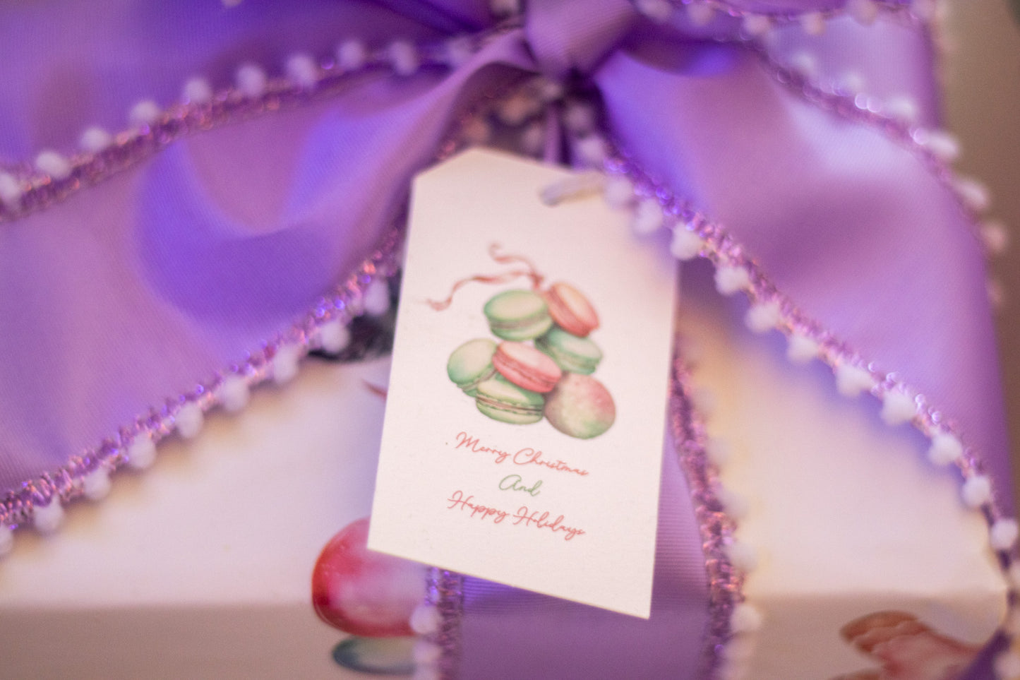 Violet Dupioni Snowball Frayed Ribbon – 2.5"