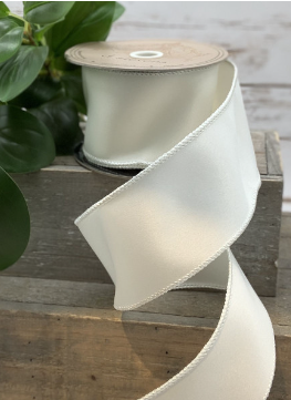 Luxury Medium Ribbon White Satin