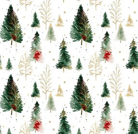 Gift Tag + Thick Luxury Wrapping Paper- Double sided Vintage Victorian Charm Christmas Gift Wrapping paper + Tag