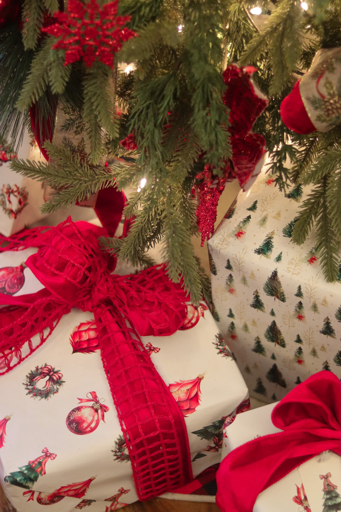 Red Jute Ribbon – 2.5" Wired