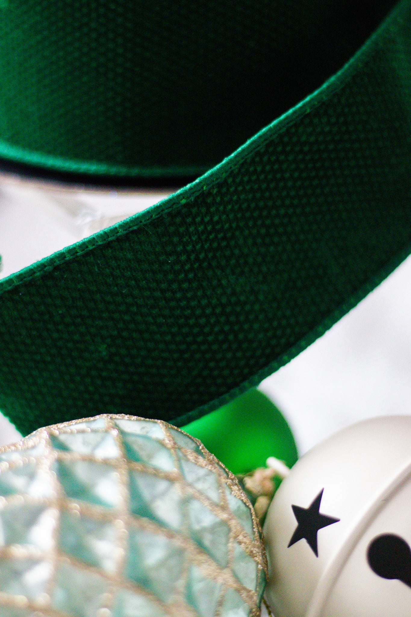 Luxury Large Wired Velvet Ribbon Dark Green Forest Dupion 4 "