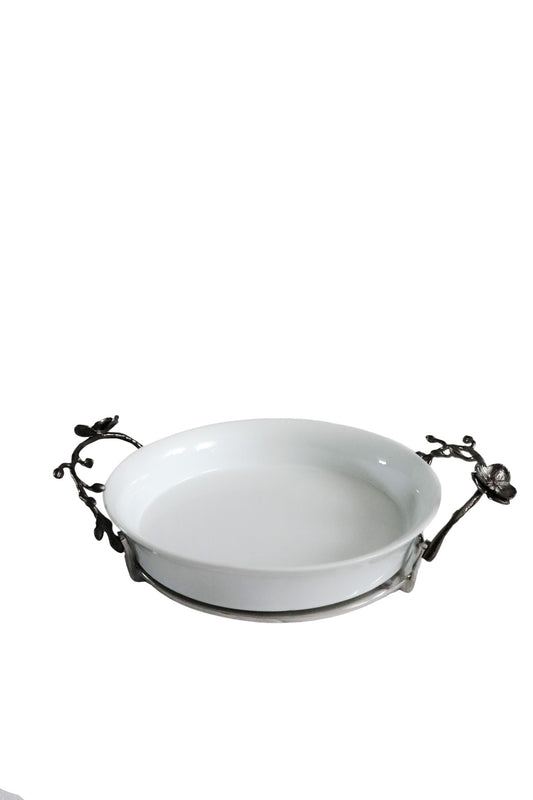 Luxury Home Decor Gift- Michael Aram Black Orchid Pie Dish
