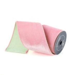 Luxury Wired Two colors Velvet Pastel Pink Mint Green 4"