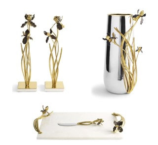 Mother's Day Gift 2025 - Luxury Home Decor Gift-Michael Aram Iris Collection Gift  Set Ensemble