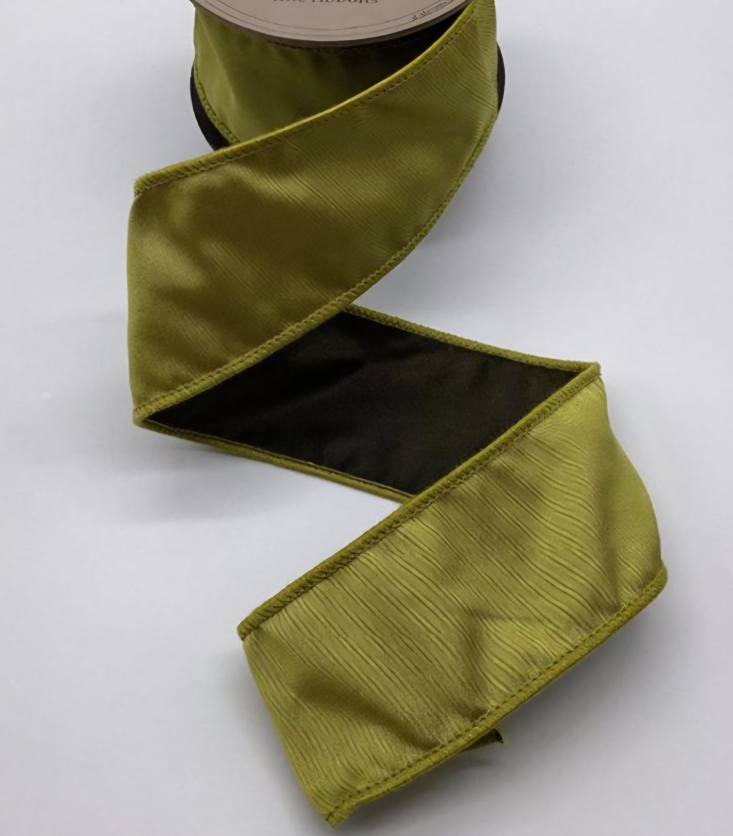 Luxury Moss Olive Green Satin Christmas Ribbon – 2.5"