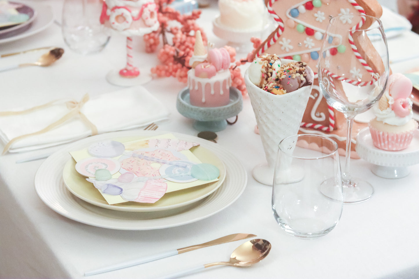 Sweet Mini Cake Candle girly theme candyland
