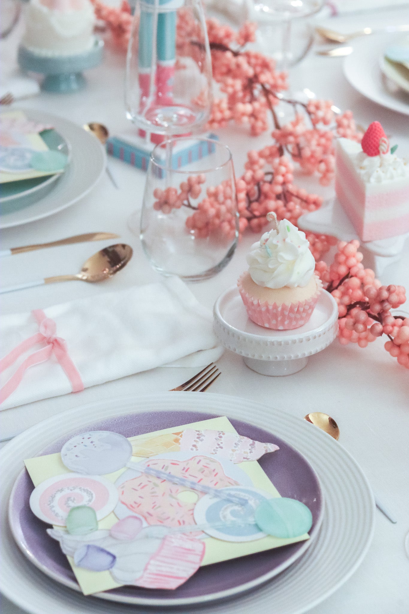 Classic  Cupcake Candle girly theme candyland